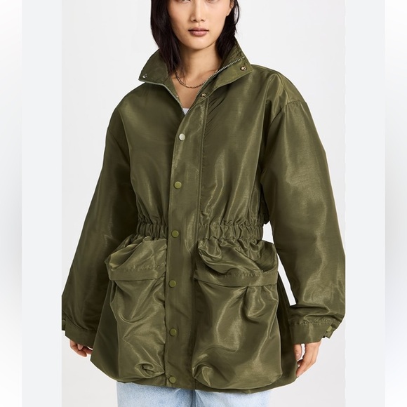 Lioness Quentin Parachute Jacket Size Small Army Green - Picture 5 of 12